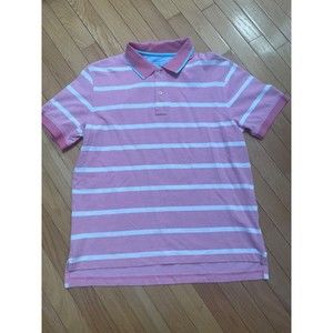 Mens Lands End Polo Size Large Color Pink Short Sleeve Collar Neck